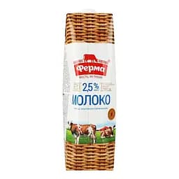 Молоко Ферма 2.5% ультрапастеризоване 980 г - мініатюра 2