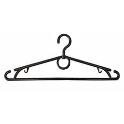 Плічка пластикові поворотні з посиленим плечем вішалка 42 см Чорний 81711