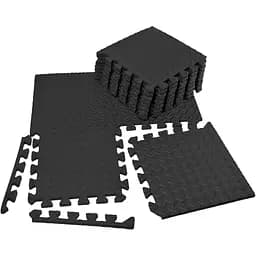 Татами мат EasyFit 8 шт (30х30 см) ласточкин хвост черный (EF-1950-30-BK)