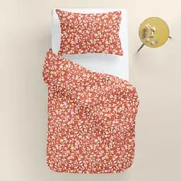 Дитяча постільна білизна в ліжечко FLORET, теракотовий (FlowersWhiteTerrakot_01White_140) - мініатюра 2
