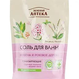 Сіль для ванн Зелена Аптека Вербена та Рожеве дерево тонізуюча 500 г