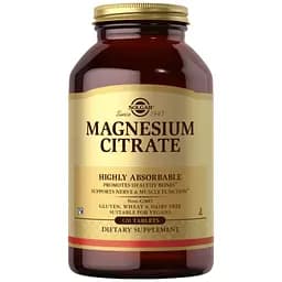 Мінерали Solgar Magnesium Citrate 120 пігулок