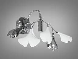 Сучасне бра Diasha з фарфоровими елементами на 1 лампу, хром