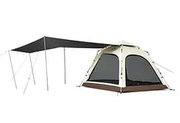 Намет чотиримісний із тентом для кемпінгу Naturehike Ango (CNK2550WS010) коричневий
