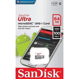 Карта пам'яті SanDisk microSDXC 64GB UHS-I Ultra A1 (SDSQUNR-064G-GN3MN) [109259] - мініатюра 3