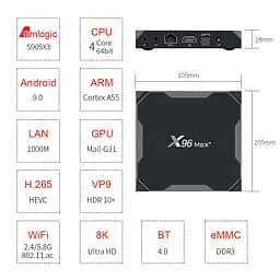 Android TV приставка Amlogic TV Box X96 MAX+ |S905X3, 4GB RAM, 64GB ROM| - мініатюра 5