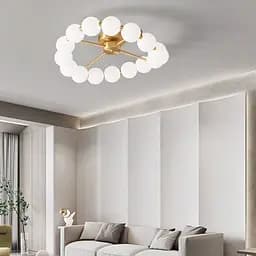 Потолочная люстра в виде кольца из полимерных шариков Ø 50 см Ст. 993-510 AB | Line F