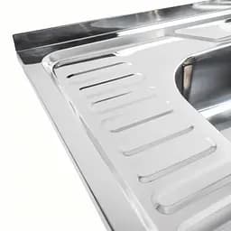 Кухонна мийка з нержавіючої сталі Platinum поліровка 6060 R (0,7/160 мм), Polish - мініатюра 4