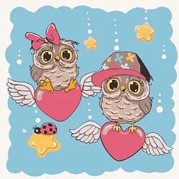 Роспись на холсте ArtCraft Влюбленные совята 15558-AC 30х30 см