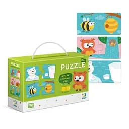 Навчальна гра-пазл "Звірята та їхні будиночки" DoDo Toys 300117, 24 елементи-12 пар - мініатюра 2