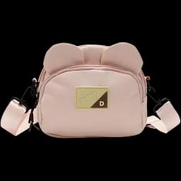 Детская сумка кросс-боди с ушками в корейском стиле 19х16х7 см розовая (25-571)