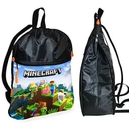 Шкільний рюкзак дитячий Minecraft + Сумка для взуття спортивної форми рюкзак-мішок для хлопчика (01728) - мініатюра 2