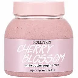 Цукровий скраб Hollyskin Cherry Blossom, з олією ши і перлітом, 350 г