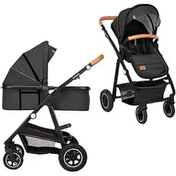 Коляска 2 в 1 Lionelo Amber Grey Graphite, темно-сіра (LO-AMBER GREY GRAPHITE (2in1))