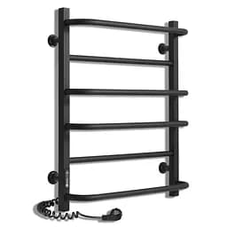 Електрична рушникосушарка Laris Зебра Комфорт ЧФЧ6 500x600 Е ліва R3 73207640, Чорний матовий, Ліве, Електронний