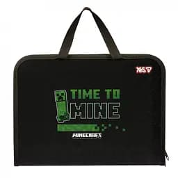 Папка - портфель Yes FC на блискавці з тканинними ручками Minecraft Mining (492357)