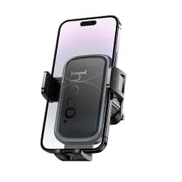 Автотримач для телефону HOCO H78 Vista push-type car holder (air outlet) Black Metal Gray