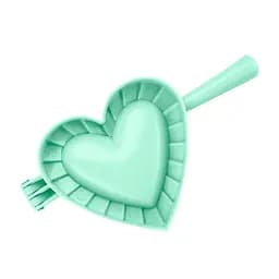 Форма ліплення для пельменів, вареників та равіолі у вигляді серця, Kitchen Master Зелений 85821