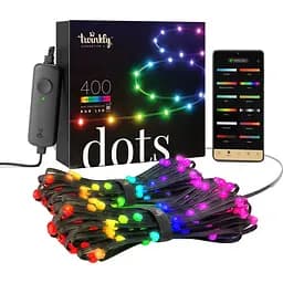 Twinkly Гірлянда Smart LED Twinkly Dots Lights RGB 400 IP44 20м кабель чорний