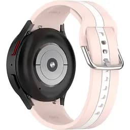 Ремінець для Samsung Galaxy Watch FE - рожево-білий ширина кріплення 20мм силікон Watchbands D2 (FEWB46805128)