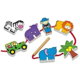 Деревянная шнуровка Viga Toys Зоопарк (59549)