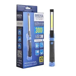 Ліхтар інспекційний Brevia LED Ultra-slim 3W COB+1W LED 300lm, 2000mAh, microUSB(11360)