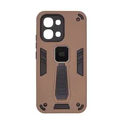 Чехол для OPPO A6 Pro 4G, Proover, коричневый, с подставкой и магнитом, противоударный, ударопрочный, бронированный, панель-накладка, защита всего корпуса, термополиуретан (TPU) + поликарбонат (PC), ArmorStandart (ARM89191)