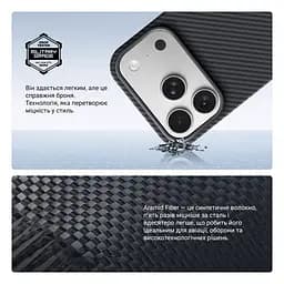 Чехол ArmorStandart BlackIcon Aramid Twill MagCase для Apple iPhone 17 Pro Black (ARM90149) - мініатюра 4