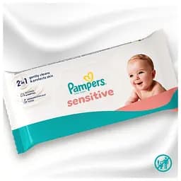 Дитячі вологі серветки Pampers Sensitive 480 шт. - мініатюра 3