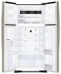 Холодильник з верхньою морозильною камерою Hitachi R-W720PUC1GBK чорне скло (R-W720PUC1GBK) - мініатюра 2