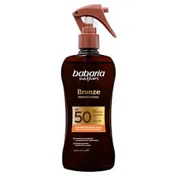 Масло-спрей для тела Babaria Coconut Bronze Sunscreen для загара с бронзирующим эффектом SPF 50, 200 мл