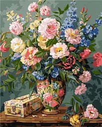 Набір для розпису по номерах Квіткова фантазія, Ideyka, 40x50 см, КНО3283