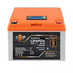 Акумулятор LogicPower LiFePO4 12,8V - 32 Ah (410Wh) (BMS 40А/32A) пластик LCD Smart BT