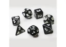 Набір кубиків Transparent 7 Dice Set - Black , 7 шт. (g7dtran10) - мініатюра 2