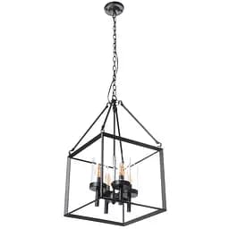 Люстра Brille лофт підвісна свічка E14 40W BK (BL-387S/4)