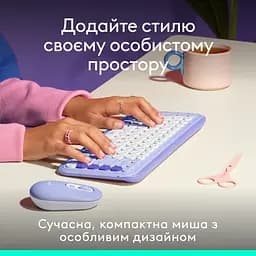 Миша Logitech POP Mouse with Emoji Lilac (910-007414) - мініатюра 2