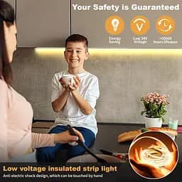 Світлодіодна стрічка Cob LED Strip Light 10 м з таймером, затемнювані стрічкові світильники з радіочастотним пультом дистанційного - мініатюра 2