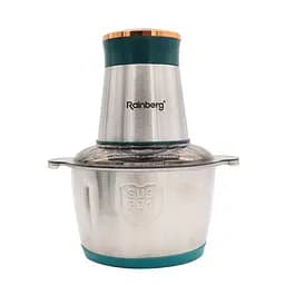 Измельчитель кухонный, измельчитель чоппер, блендер с металлической чашей, Rainberg 1300 Вт Chopper, Зеленый 