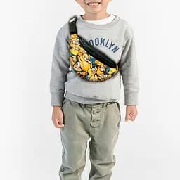 Сумка-бананка детская Миньоны с принтом ,32х15см,сумка для мальчика  через плечо (00163)