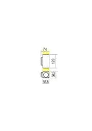 Бра вуличне QUAD AP LED COB 2X3W IP65 DB 3000K (Sq)(5.1.2) Redo 90089 - мініатюра 2