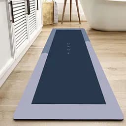 Діатомітовий килимок Aquarius Home для ванної та кухні Суперпоглинаючий 50х120 см Графіт