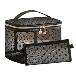 Набір органайзерів-косметичок LoveYouHome прозорих 14х21х14 см та 10х19 см чорний (59044)