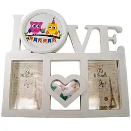 Мультирамка для 4 фото біла 36 х 32,5 х 3 см