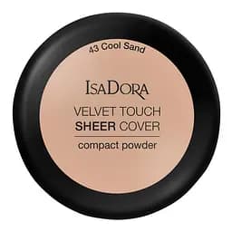 Компактна пудра для обличчя IsaDora Velvet Touch Sheer Cover Compact Powder, відтінок 43 (Cool Sand), вага 10 г (551374) - мініатюра 2