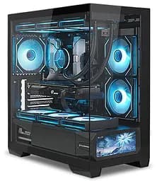 Корпус ALmordor QX25M LCD без БП Black (ALQX25MBK_LCD)