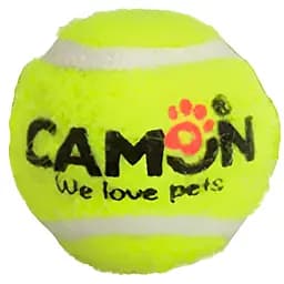 Игрушка для собак Camon теннисный мяч с пищалкой 7.5 см желтый