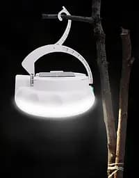 Сонячна LED лампа 200W, 4800 mAh, біла | IP66 | 360° світло + ліхтар | Зарядка USB-C | Гачок і магніт - мініатюра 4