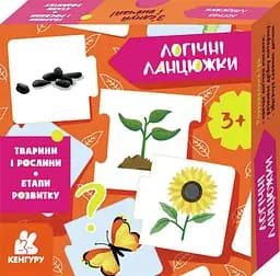 Логічні ланцюжки, Кенгуру, Тварини і рослини. Етапи розвитку (українською)