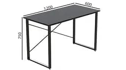 Комп'ютерний стіл Дейв 75x120x60 чорний ДСП Сосна Кембра 32мм FRD-101982 - мініатюра 4
