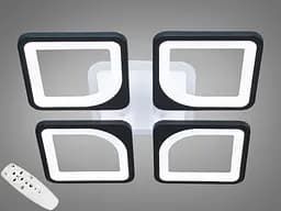 Світлодіодна люстра смарт світильник з пультом, 80 Вт, чорний